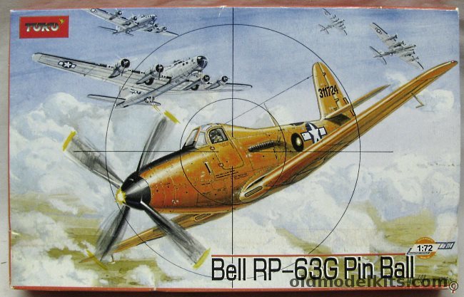 Toko 1/72 TWO Bell RP-63G Pin Ball Flying Target - (P-63 Kingcobra), 114 plastic model kit
